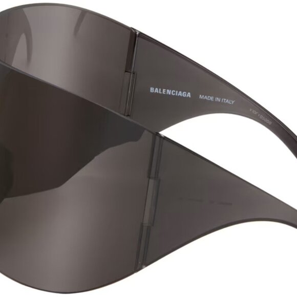 Balenciaga - Runway Black Shield Mask Oversized XL Sunglasses BB0288S - Picture 13 of 15